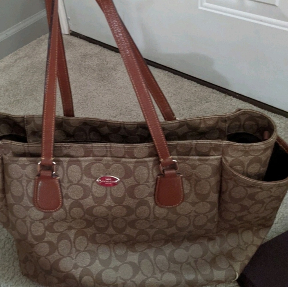 Coach Large Multifunction Baby Diaper bag & Wallet! NEW! - Picture 9 of 16